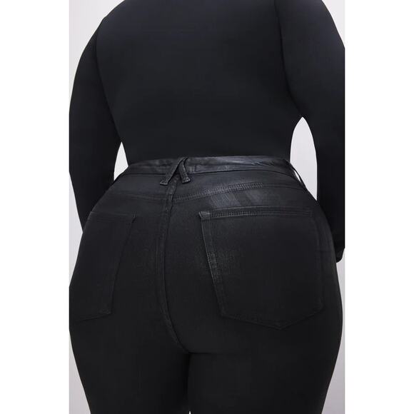 Good American Good Legs Black Coated Skinny Jeans Plus Size 24 NWOT - Picture 10 of 11